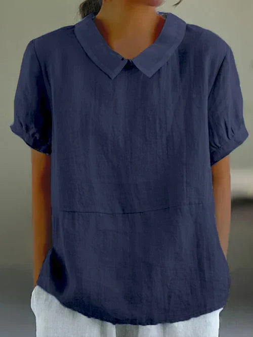 Reina | Bluse mit Kragen und lockerer Passform