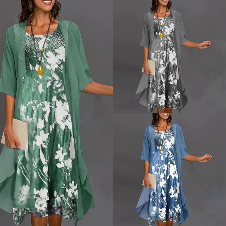 Lilianna | Damenkleid mit Blumenmuster und Blazer
