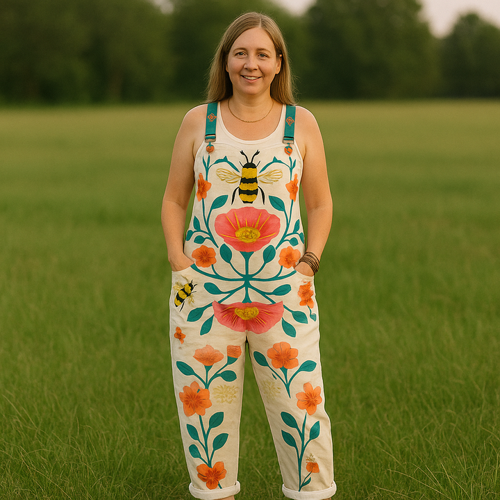 Dakota |Vintage Floral Jumpsuit Damen - Müheloser Stil & ganztäglicher Komfort