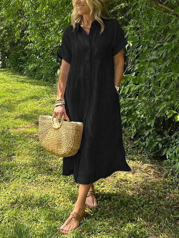 Atar | Elegantes gestreiftes Kleid