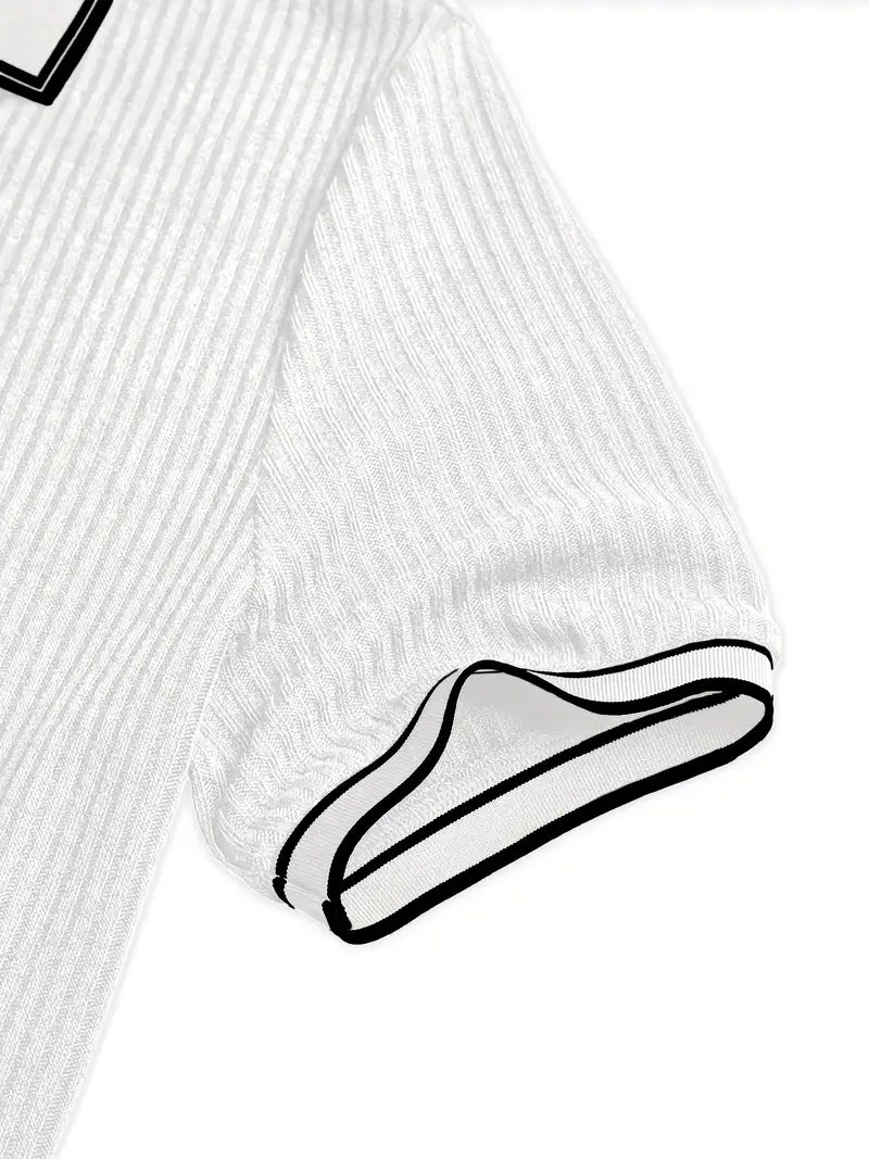Stephen | Herren-Polohemd mit Rippstrick