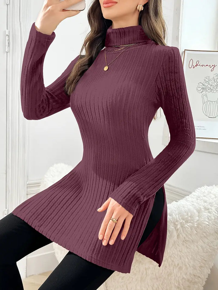 Leontine | Eleganter Langärmeliger Pullover Mit Schmaler Passform Für Den Herbst