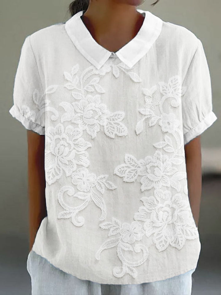 Brielle | Vintage Bedrucktes Hemd