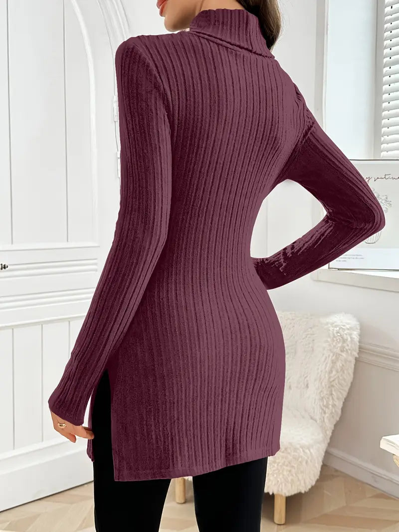 Leontine | Eleganter Langärmeliger Pullover Mit Schmaler Passform Für Den Herbst