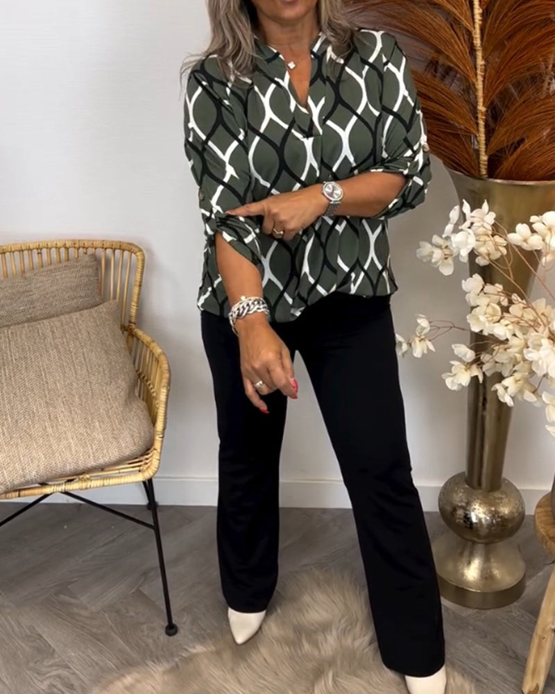 Romana | Bluse mit grafischem Print
