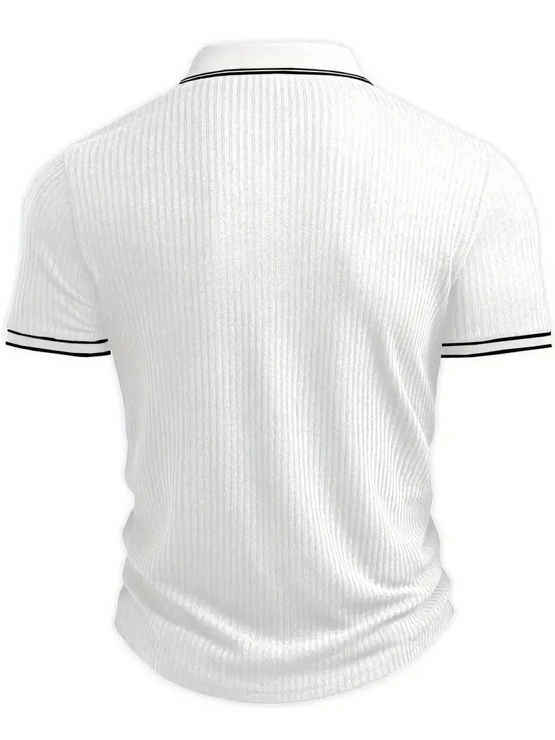 Stephen | Herren-Polohemd mit Rippstrick