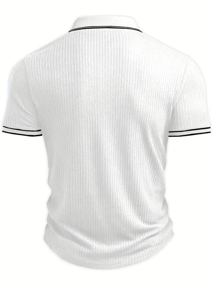 Stephen | Herren-Polohemd mit Rippstrick