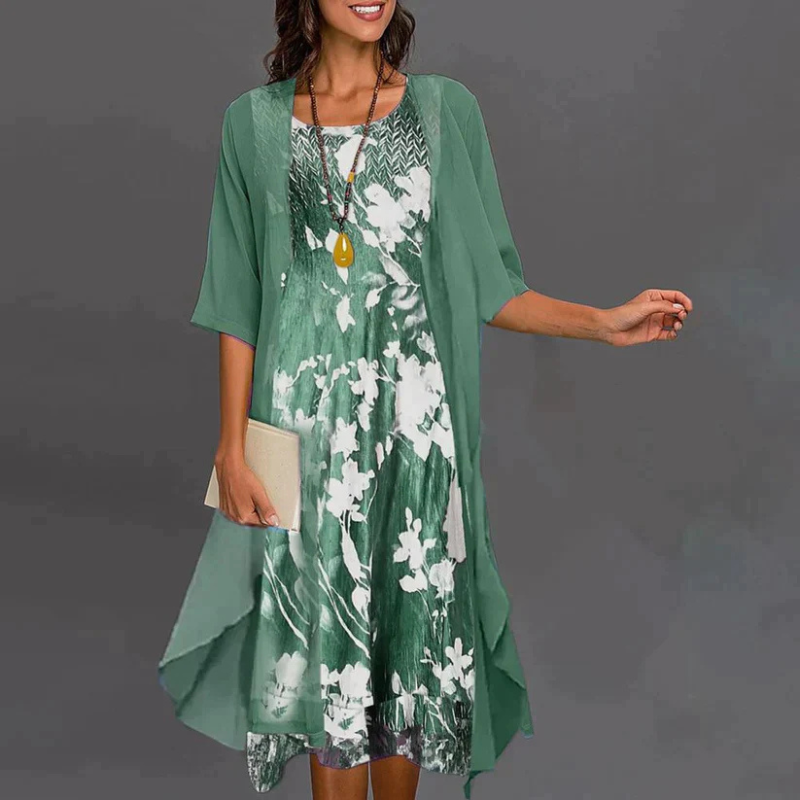 Lilianna | Damenkleid mit Blumenmuster und Blazer