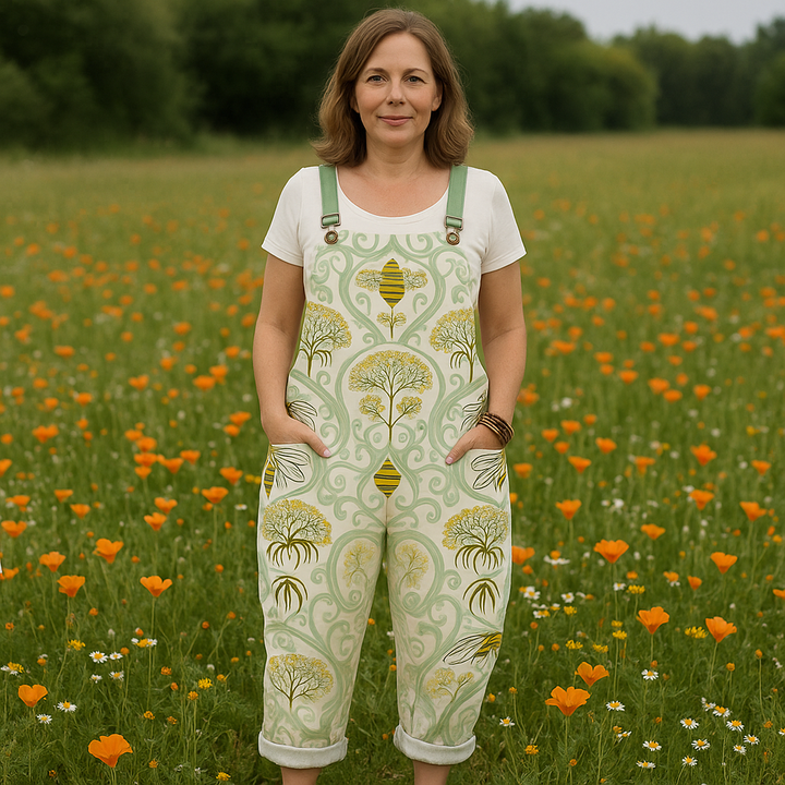 Danika | Vintage Floral Jumpsuit - Müheloser Komfort & Stilvolles Weites Bein Design