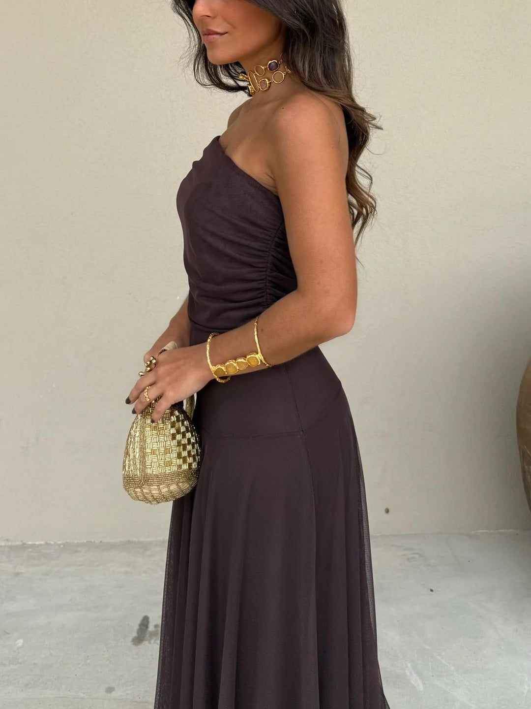 Janelle | Fließendes Maxikleid mit Trägern