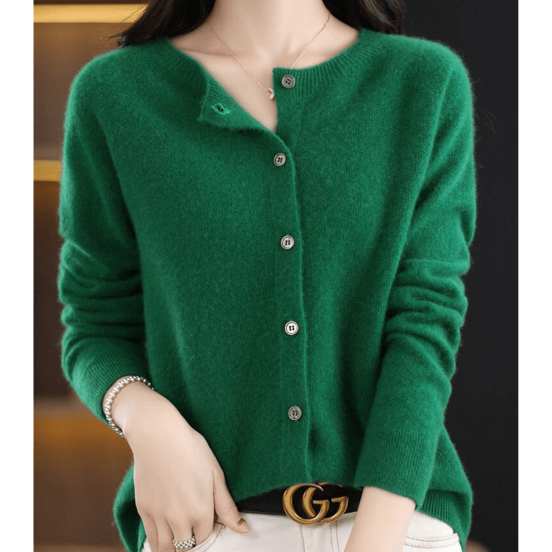 Lisana | Damen Weicher Button Down Strickjacke