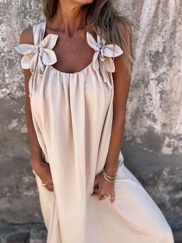 Rowyn | Blumenkleid mit U-förmigem Ausschnitt