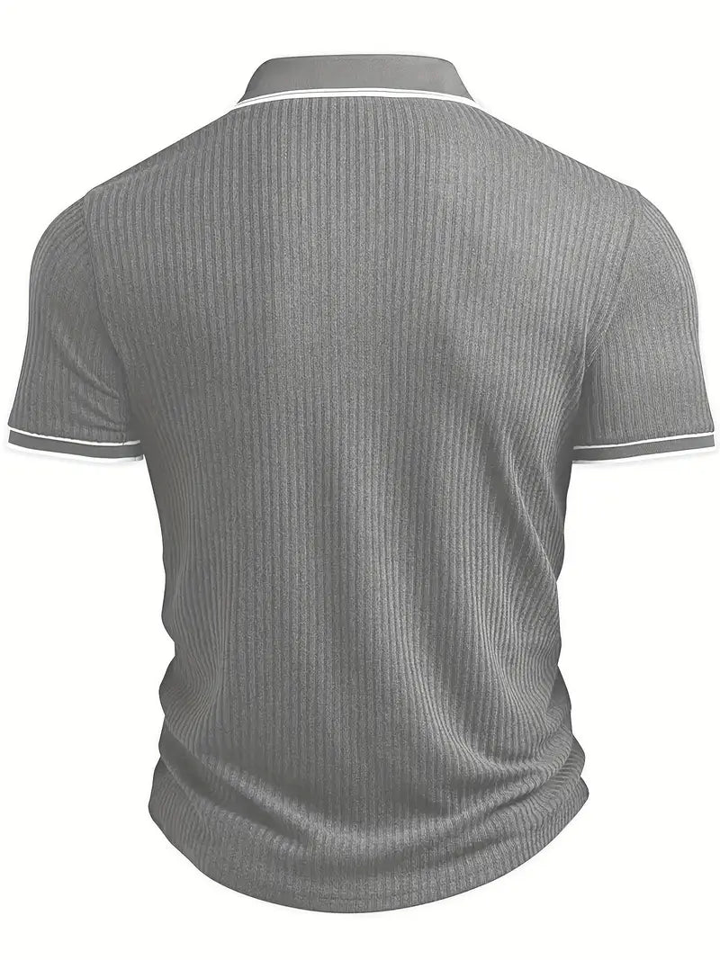 Stephen | Herren-Polohemd mit Rippstrick