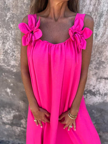Rowyn | Blumenkleid mit U-förmigem Ausschnitt