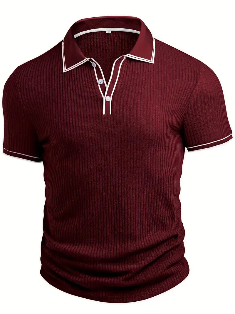 Stephen | Herren-Polohemd mit Rippstrick
