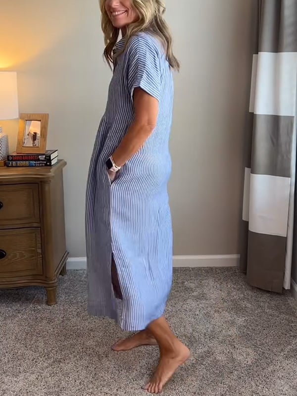 Atar | Elegantes gestreiftes Kleid