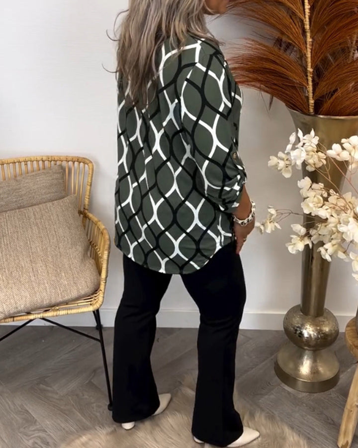 Romana | Bluse mit grafischem Print