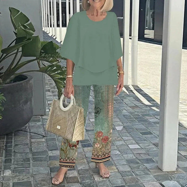 Imani | Trendiges zweiteiliges Set aus Oberteil und Hose