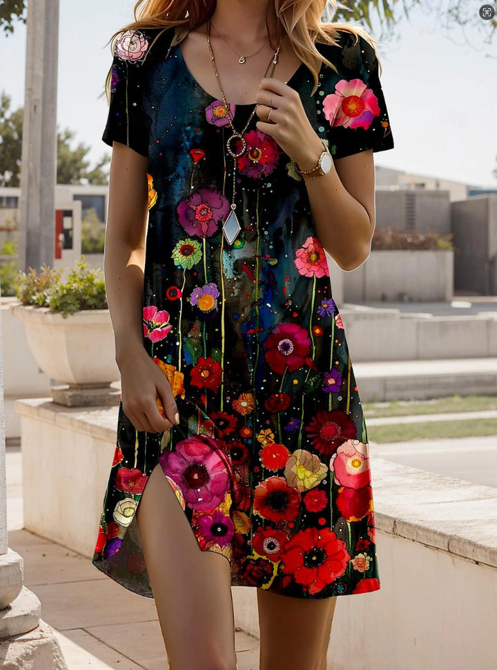 Bebena | Trendiges Ethnisch Bedrucktes Sommerkleid