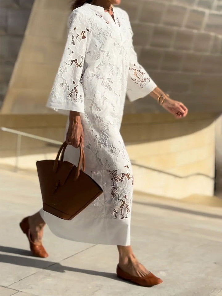 Binna | Modernes Fließendes Raffiniertes Spitzenkleid