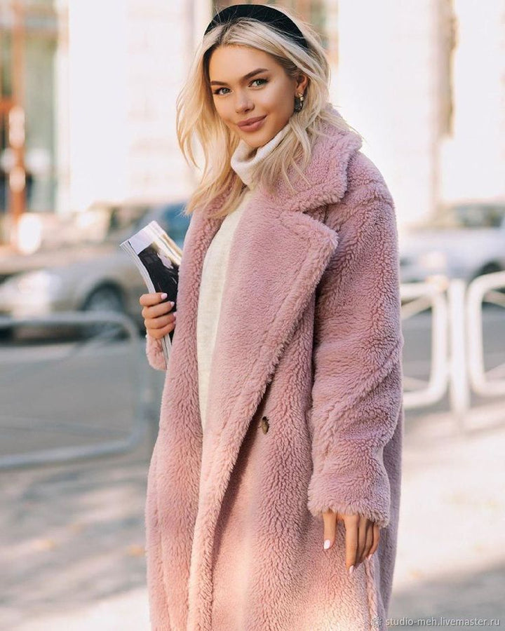 Zoey | Langer Teddymantel