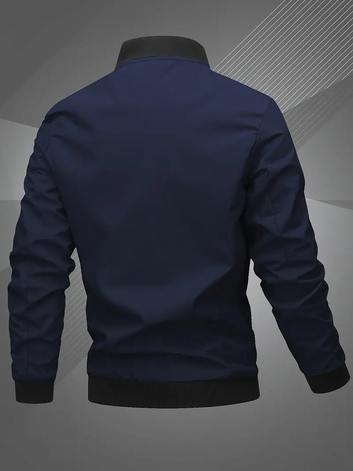 Hermann | Lässige Bomberjacke Mit Gesticktem Buchstaben Für Männer