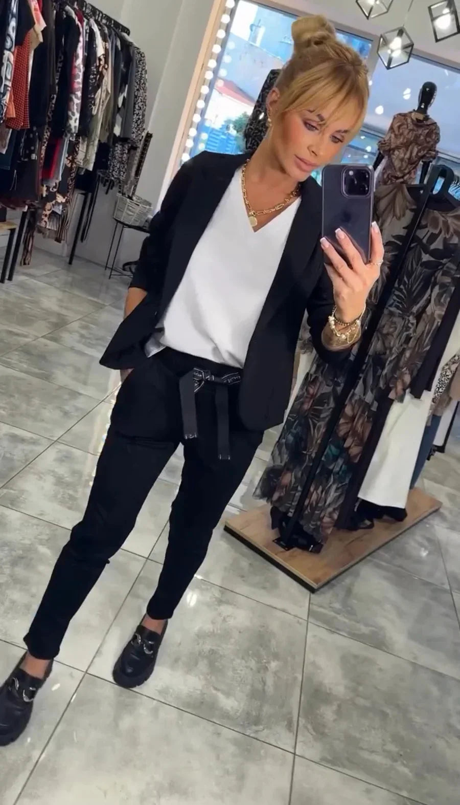 Lena | Moderner Lässiger Chic Blazer-und-Hosen-Set