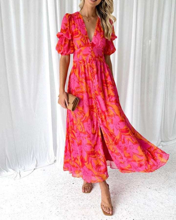 Bexley | Rosarot Maxikleid