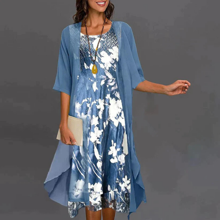 Lilianna | Damenkleid mit Blumenmuster und Blazer