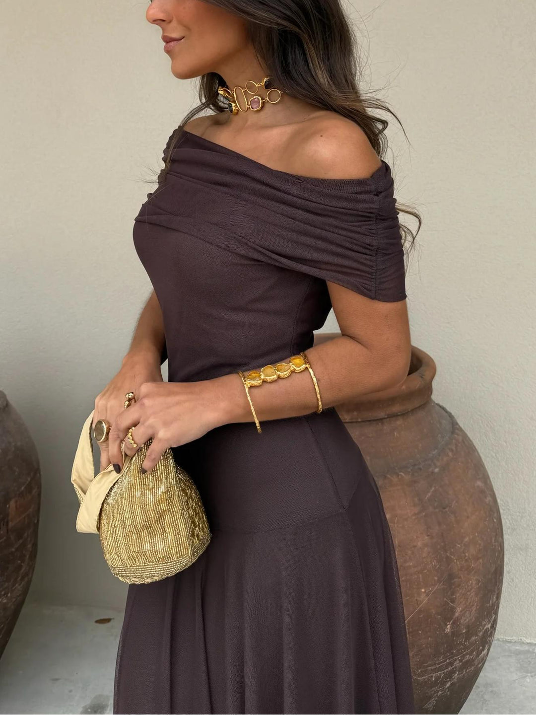 Janelle | Fließendes Maxikleid mit Trägern