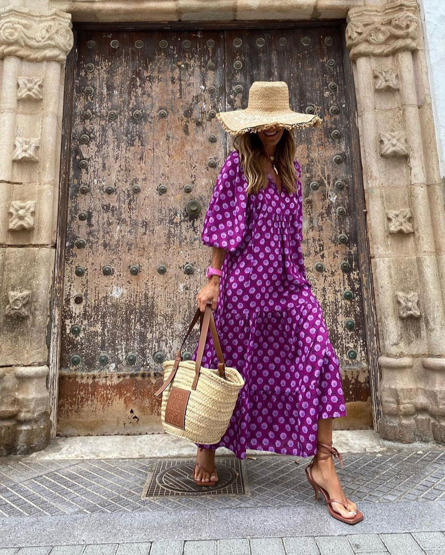 Belleann | Boho Maxi Baumwollkleid