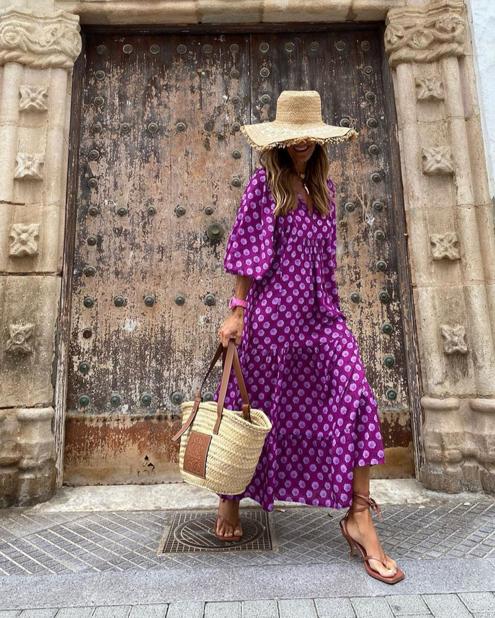 Belleann | Boho Maxi Baumwollkleid
