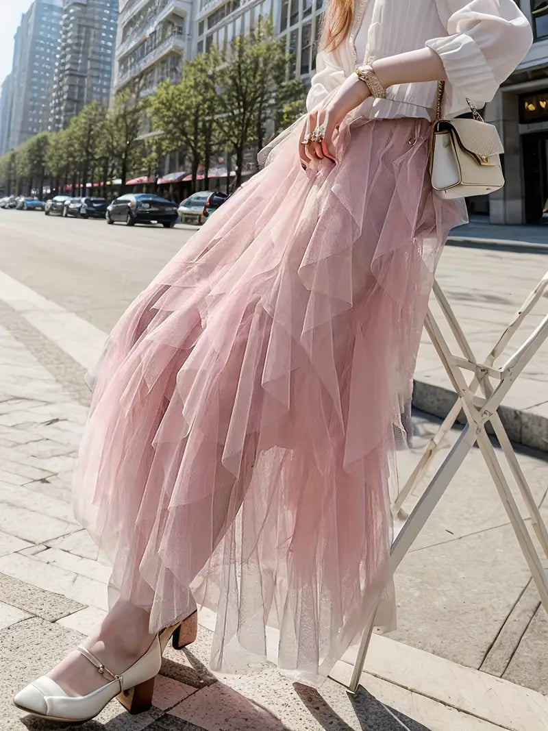 Cecilia | Stilvoller Mesh-Layered Tutu-Rock
