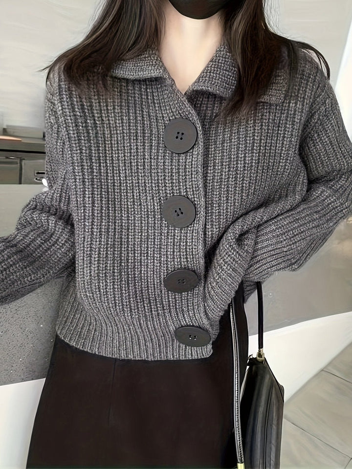 Romy | Strickjacke mit Rippstrick