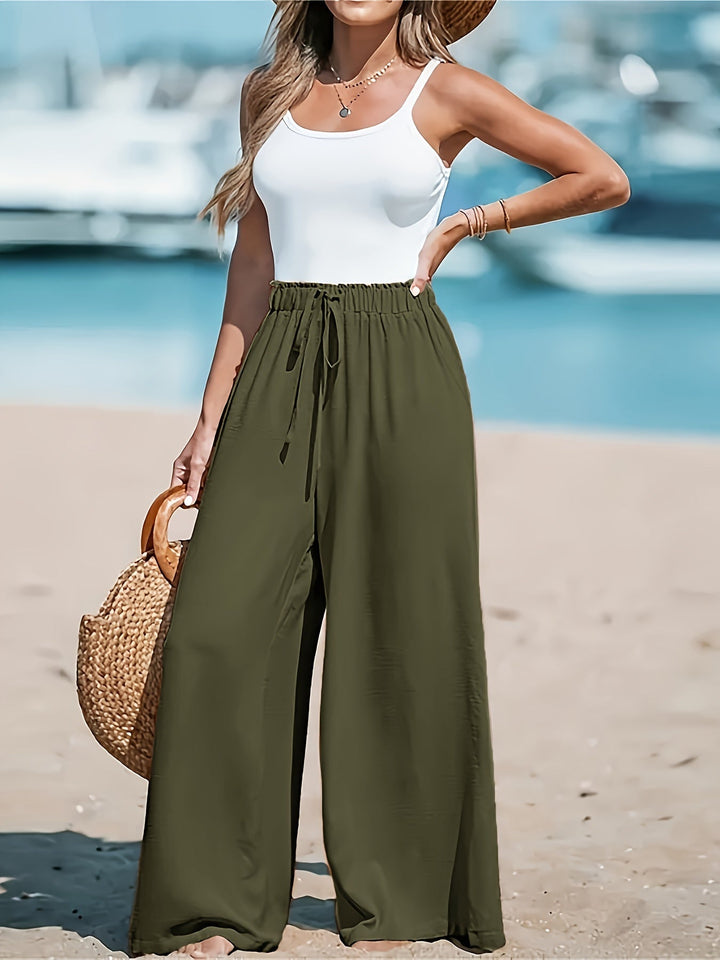 Ava | Atmungsaktive weite Hose mit Hoher Taille