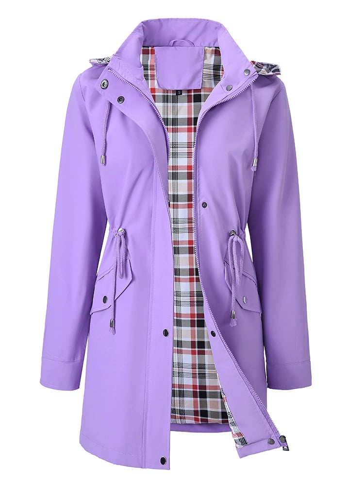 Sierra | Wasserdichte Karierte Regenjacke