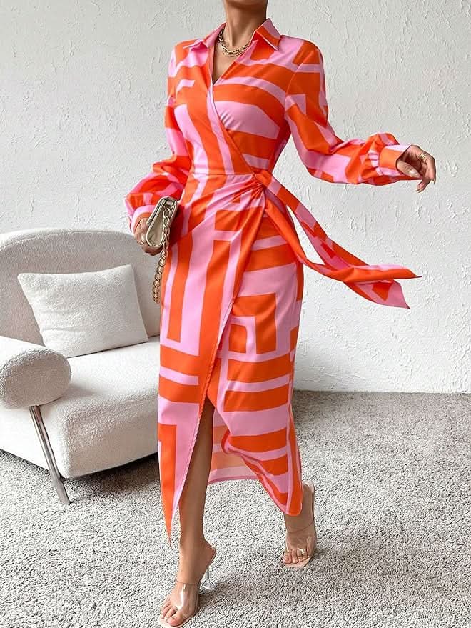 Selah | Statement-Wickelkleid mit Print