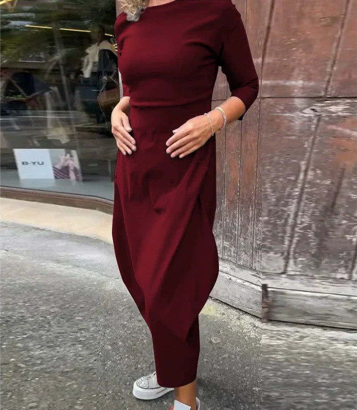 Elsbeth™ - Elegantes Damenkleid Mit Tasche