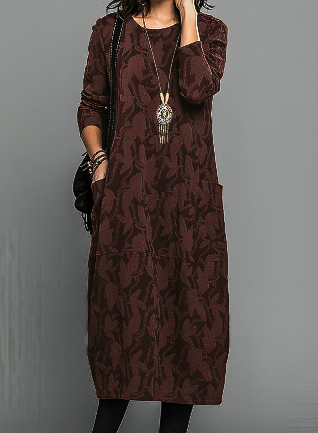 Leah | Lässiges Rundhals Winterkleid
