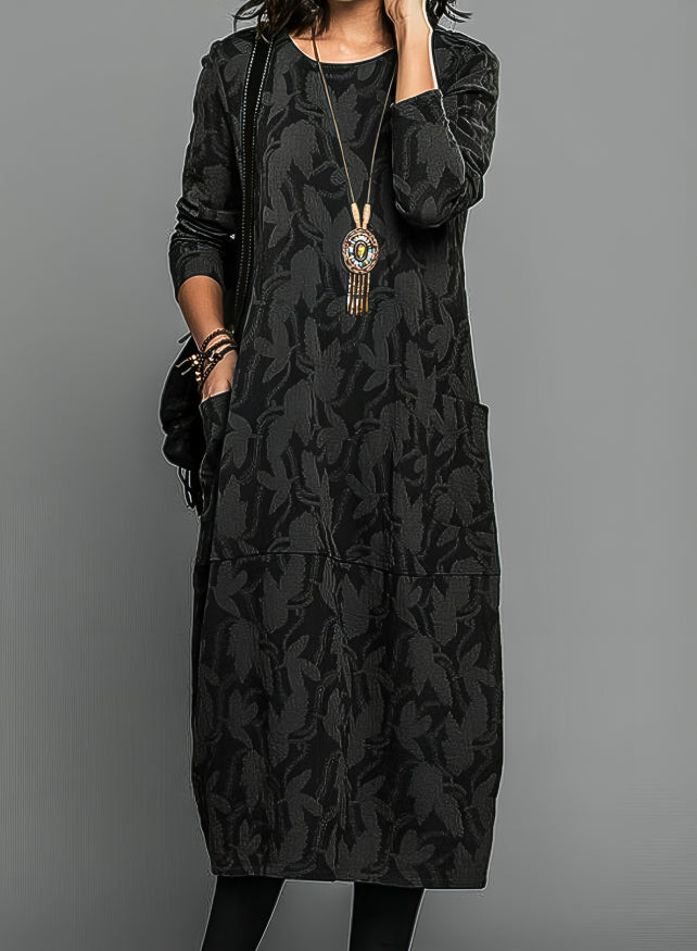 Leah | Lässiges Rundhals Winterkleid