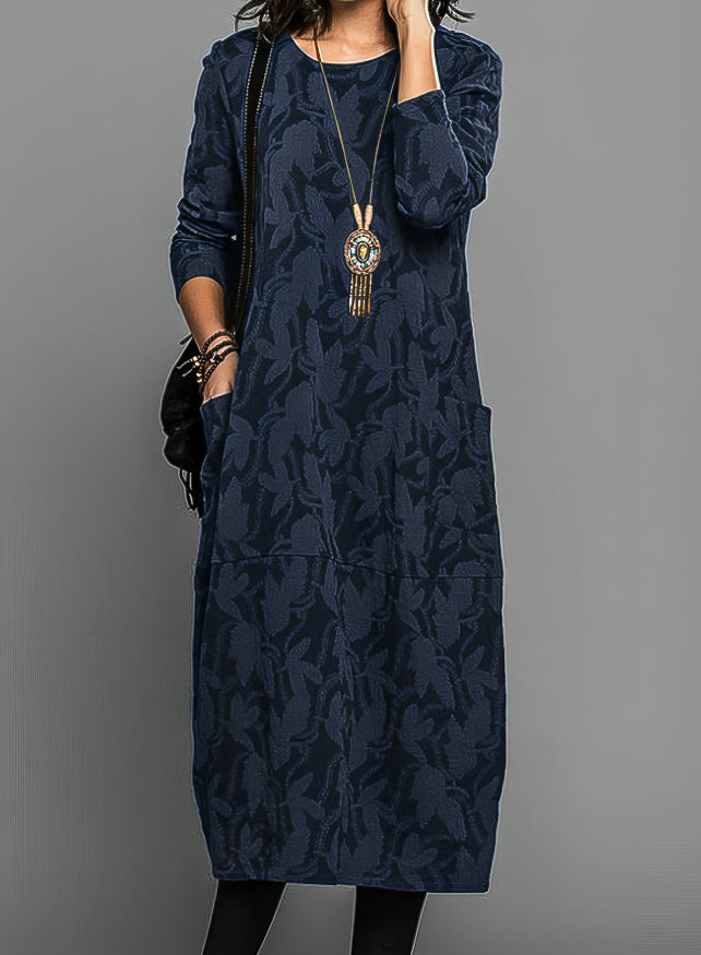 Leah | Lässiges Rundhals Winterkleid