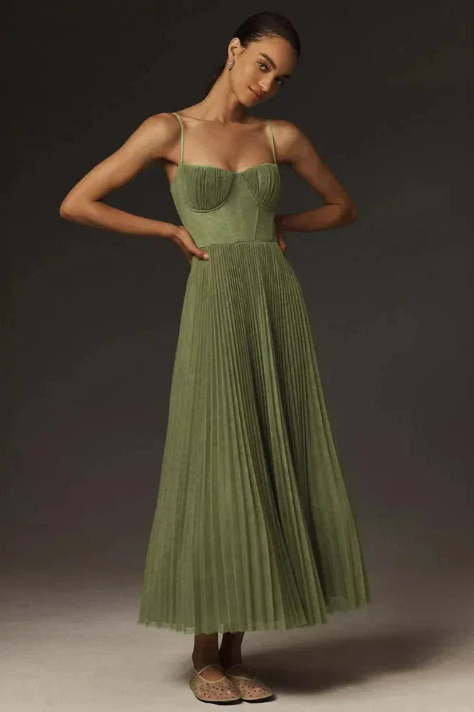 Nikky | Plissiertes Tüll-Midikleid
