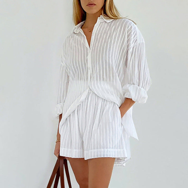 Rayna | Luftiges Set aus Hemdbluse und Shorts