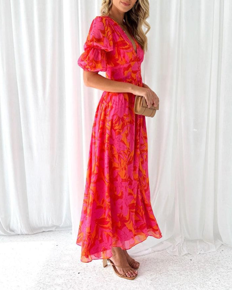 Bexley | Rosarot Maxikleid