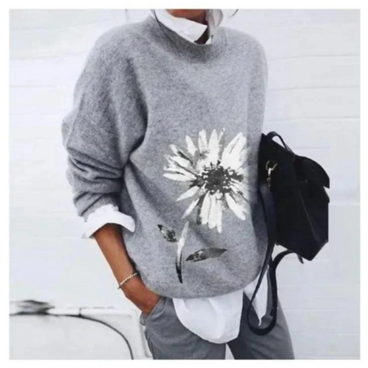 Bretta | Damen Blumen Lässiger Pullover