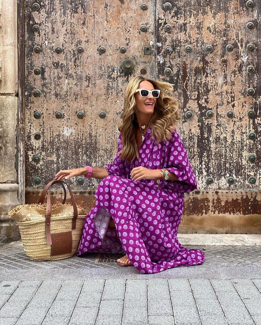 Belleann | Boho Maxi Baumwollkleid