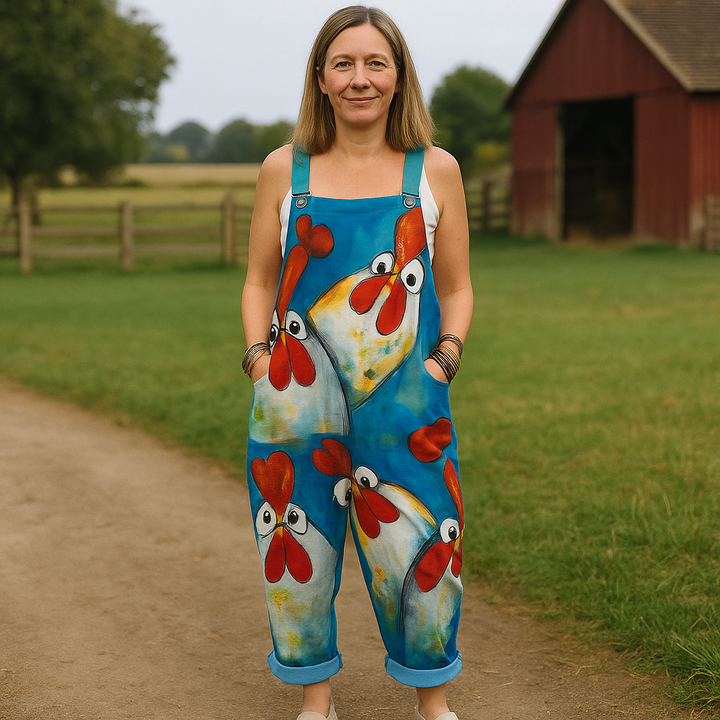 Dempsey | Vintage Weite Bein Jumpsuit - Müheloser Stil & Komfort für Frauen