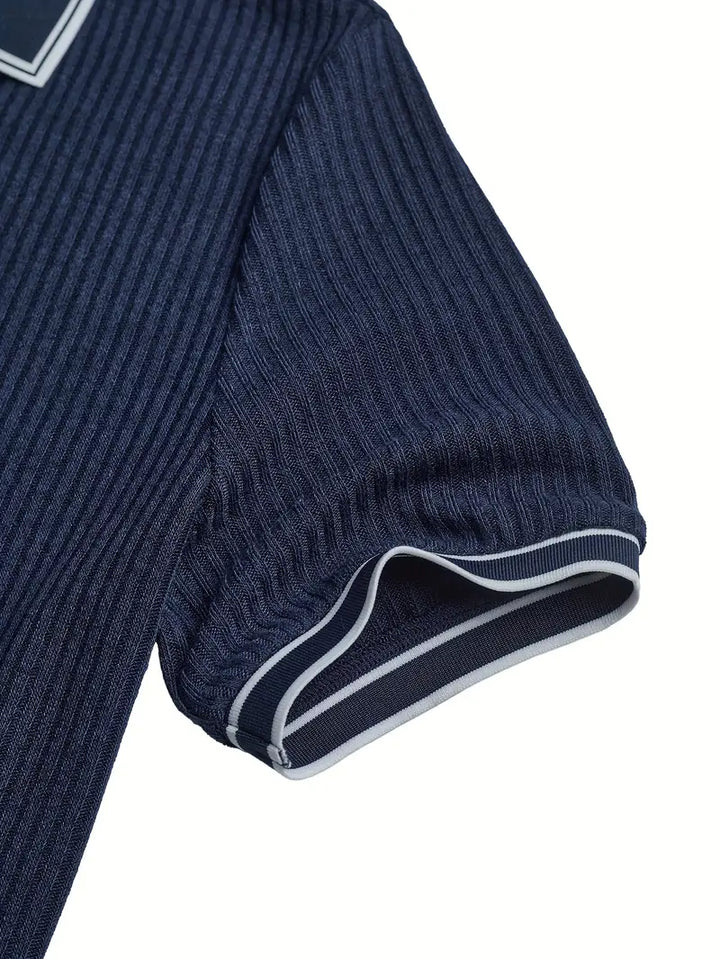 Stephen | Herren-Polohemd mit Rippstrick