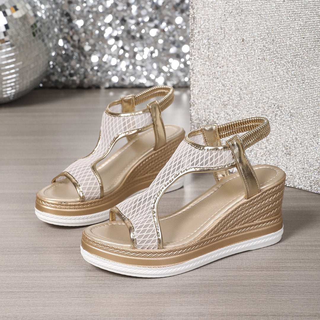 Mallory | Elegante orthopädische Damensandalen mit Keilabsatz