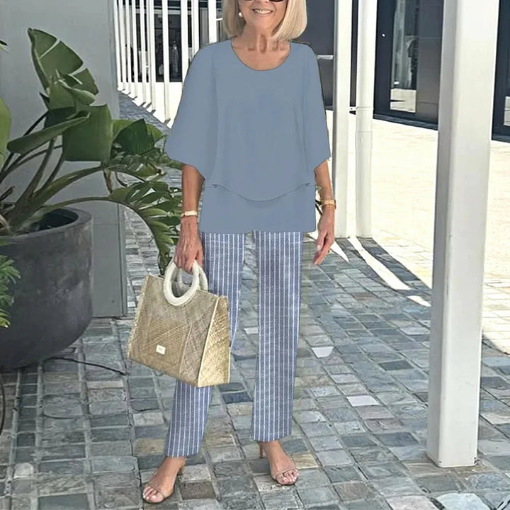 Imani | Trendiges zweiteiliges Set aus Oberteil und Hose